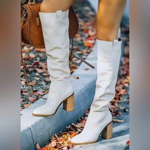 Parker Slouch Boot - beige